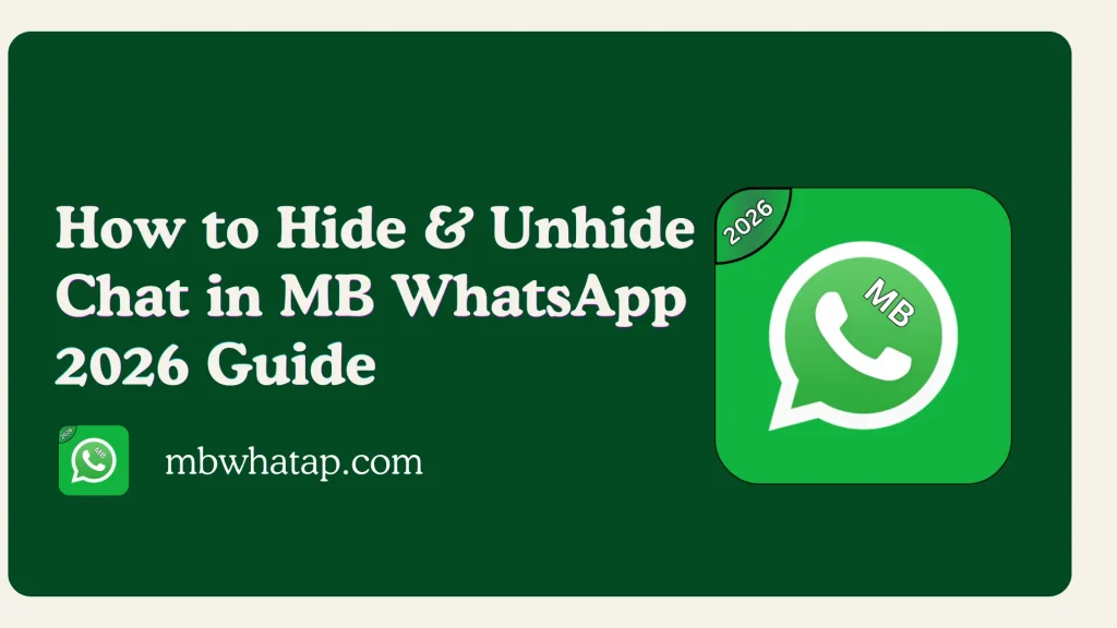 How to hide and unhide chats in Mb Whatsapp